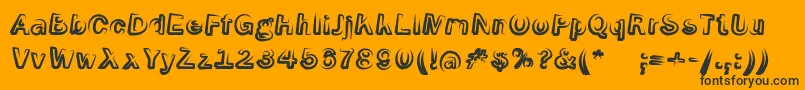 SmokeScreenoblItalic-fontti – mustat fontit oranssilla taustalla