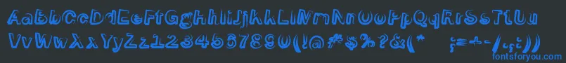 SmokeScreenoblItalic Font – Blue Fonts on Black Background