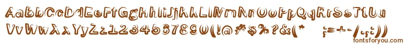 SmokeScreenoblItalic-Schriftart – Braune Schriften auf weißem Hintergrund