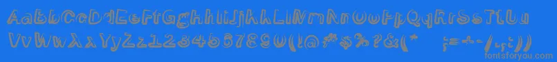 SmokeScreenoblItalic Font – Gray Fonts on Blue Background