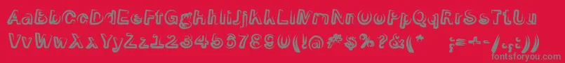 SmokeScreenoblItalic-Schriftart – Graue Schriften auf rotem Hintergrund