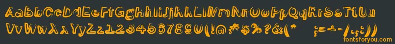 SmokeScreenoblItalic-fontti – oranssit fontit mustalla taustalla