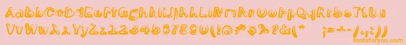 SmokeScreenoblItalic Font – Orange Fonts on Pink Background