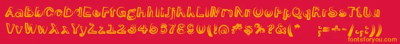 SmokeScreenoblItalic Font – Orange Fonts on Red Background