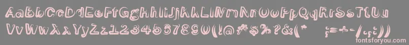 フォントSmokeScreenoblItalic – 灰色の背景にピンクのフォント