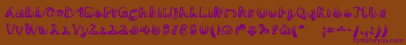 SmokeScreenoblItalic-Schriftart – Violette Schriften auf braunem Hintergrund