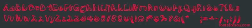 SmokeScreenoblItalic-fontti – punaiset fontit mustalla taustalla
