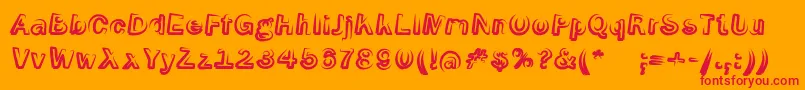 Police SmokeScreenoblItalic – polices rouges sur fond orange