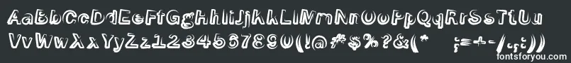 フォントSmokeScreenoblItalic – 白い文字