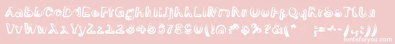 SmokeScreenoblItalic Font – White Fonts on Pink Background