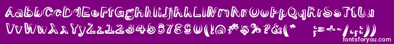 SmokeScreenoblItalic Font – White Fonts on Purple Background