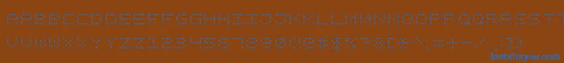 Czcionka SquareDotDigital7 – niebieskie czcionki na brązowym tle