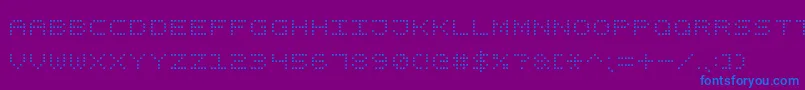 SquareDotDigital7 Font – Blue Fonts on Purple Background