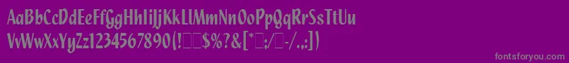 Шрифт QuixleyLetPlain.1.0 – серые шрифты на фиолетовом фоне