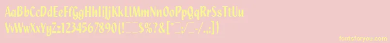 QuixleyLetPlain.1.0 Font – Yellow Fonts on Pink Background