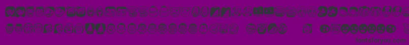 Thefreakyface2-Schriftart – Schwarze Schriften auf violettem Hintergrund