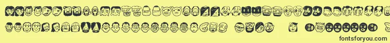 Thefreakyface2 Font – Black Fonts on Yellow Background