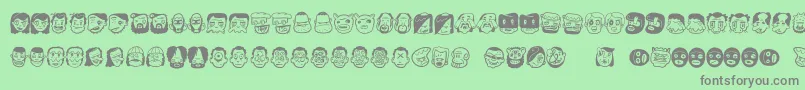 Czcionka Thefreakyface2 – szare czcionki na zielonym tle