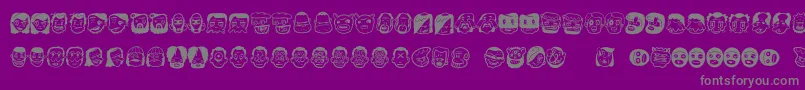 Thefreakyface2-Schriftart – Graue Schriften auf violettem Hintergrund