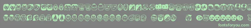 Thefreakyface2 Font – Green Fonts on Gray Background