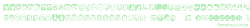 Thefreakyface2 Font – Green Fonts on White Background