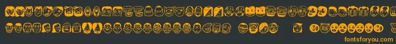 Thefreakyface2 Font – Orange Fonts on Black Background