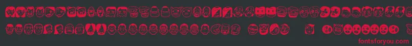 Thefreakyface2 Font – Red Fonts on Black Background