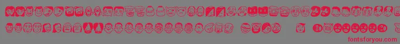 Thefreakyface2 Font – Red Fonts on Gray Background