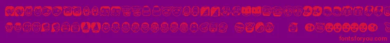 Thefreakyface2 Font – Red Fonts on Purple Background