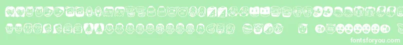 Thefreakyface2 Font – White Fonts on Green Background