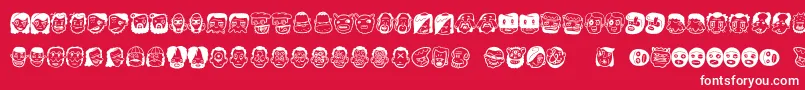 Thefreakyface2 Font – White Fonts on Red Background