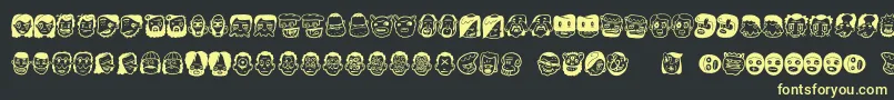 Czcionka Thefreakyface2 – żółte czcionki na czarnym tle