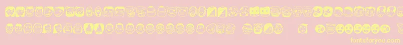 Thefreakyface2 Font – Yellow Fonts on Pink Background