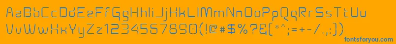 Aunchantedxspace Font – Blue Fonts on Orange Background