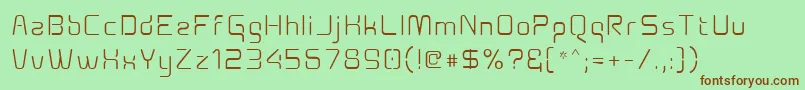 Aunchantedxspace Font – Brown Fonts on Green Background