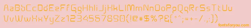 Aunchantedxspace Font – Orange Fonts on Pink Background