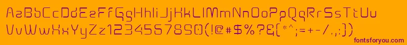 Aunchantedxspace Font – Purple Fonts on Orange Background