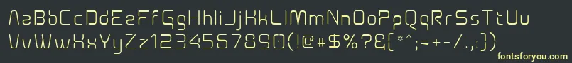 Aunchantedxspace Font – Yellow Fonts on Black Background