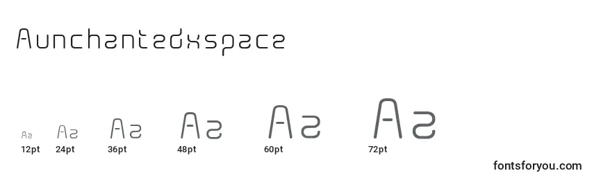 Größen der Schriftart Aunchantedxspace