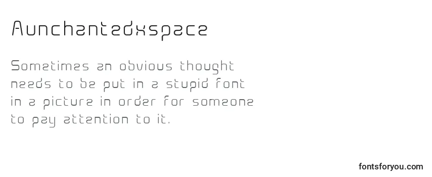 Schriftart Aunchantedxspace