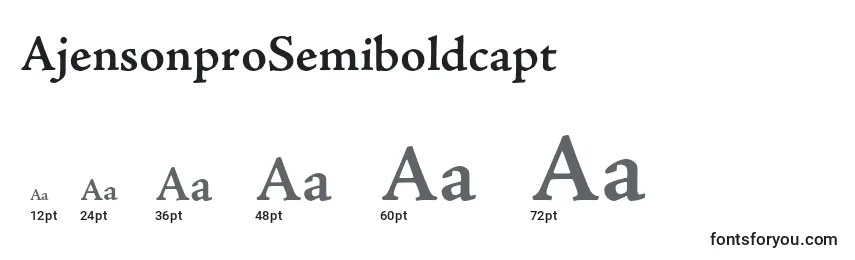 Размеры шрифта AjensonproSemiboldcapt