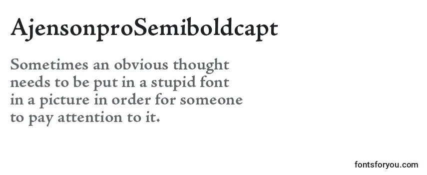 Review of the AjensonproSemiboldcapt Font