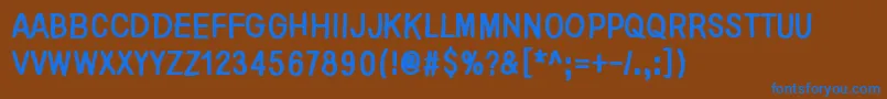 NirepnirunAtsum Font – Blue Fonts on Brown Background