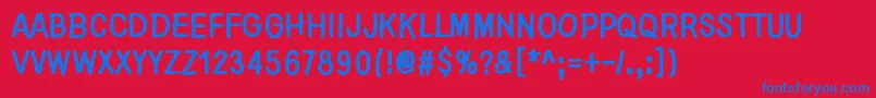 NirepnirunAtsum Font – Blue Fonts on Red Background