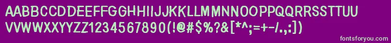 NirepnirunAtsum Font – Green Fonts on Purple Background