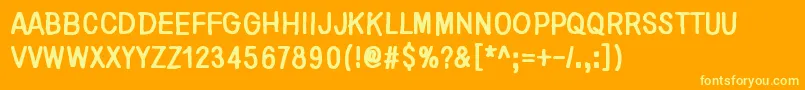 NirepnirunAtsum Font – Yellow Fonts on Orange Background