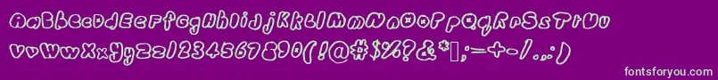 Wubdub Font – Green Fonts on Purple Background