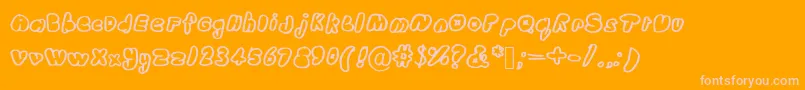 Wubdub Font – Pink Fonts on Orange Background