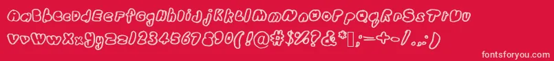 Wubdub Font – Pink Fonts on Red Background