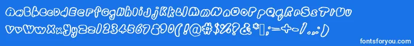 Wubdub Font – White Fonts on Blue Background